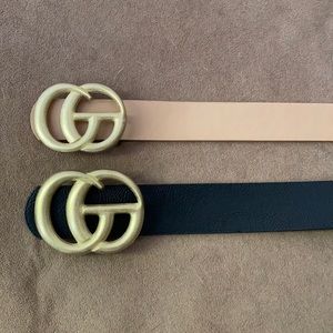 Two Luxury Inspired GG Belts